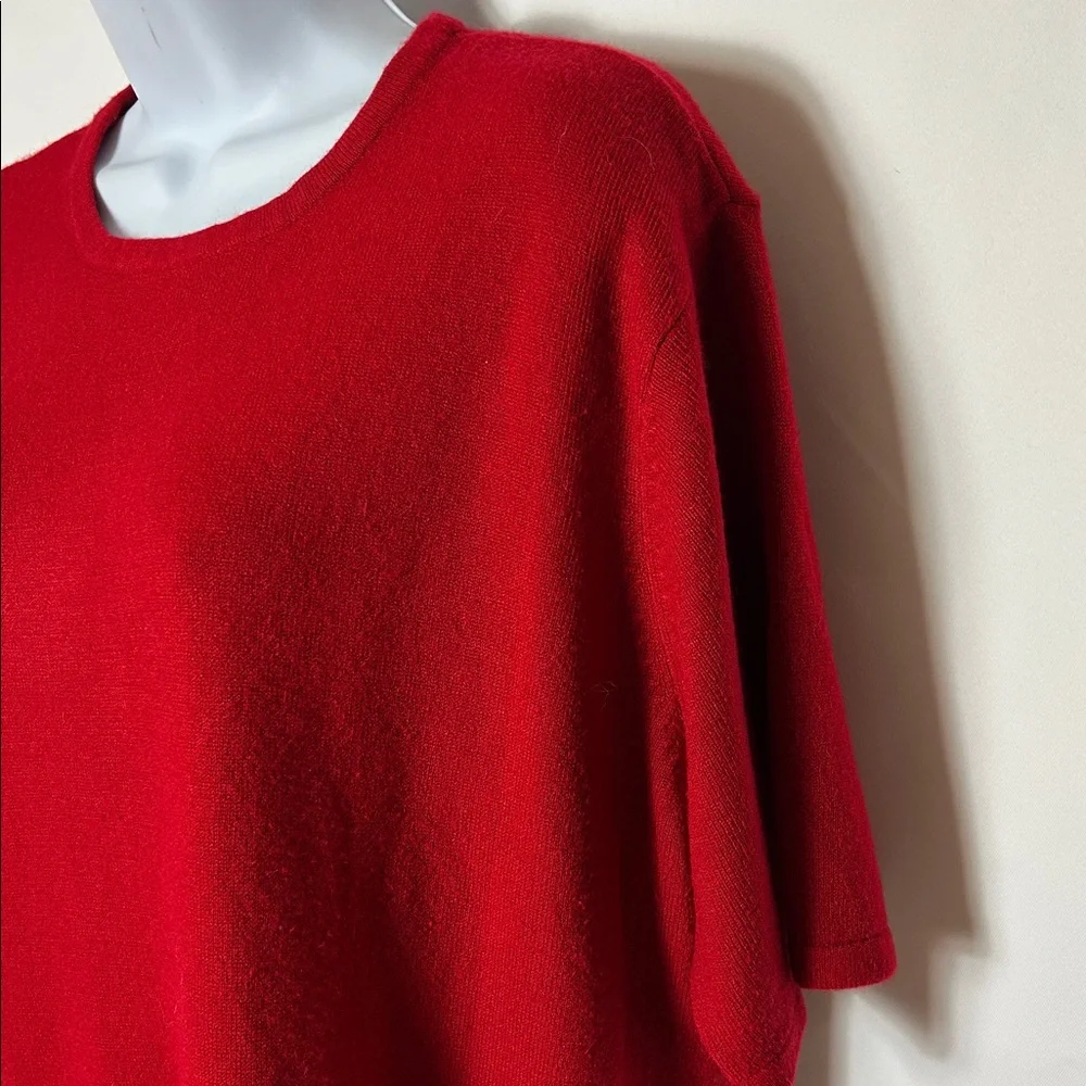 Lord & Taylor Dark Red Women’s Size 1X Short Sleeves Pullover Crewneck Sweater